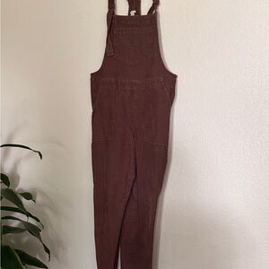 aerie Deep Brown Women’s Denim Overalls